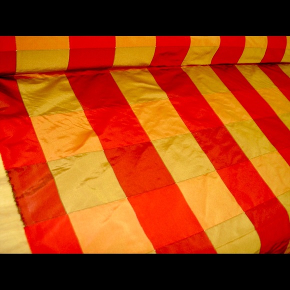 Block Party Buffalo Check Color Pimento Fabric - Picture 3 of 4